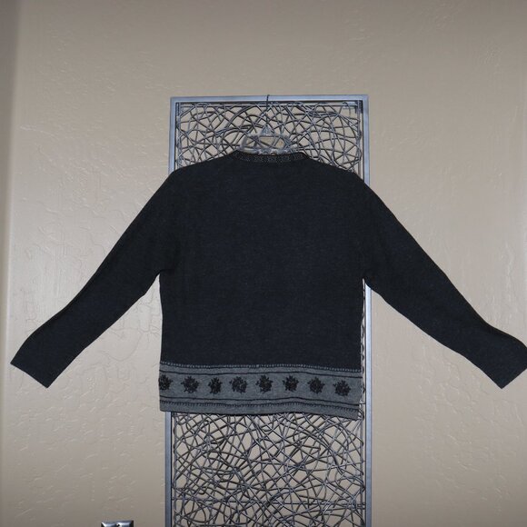 Talbots Petits 100% Lambswool Charcoal Cardigan. - Picture 5 of 5